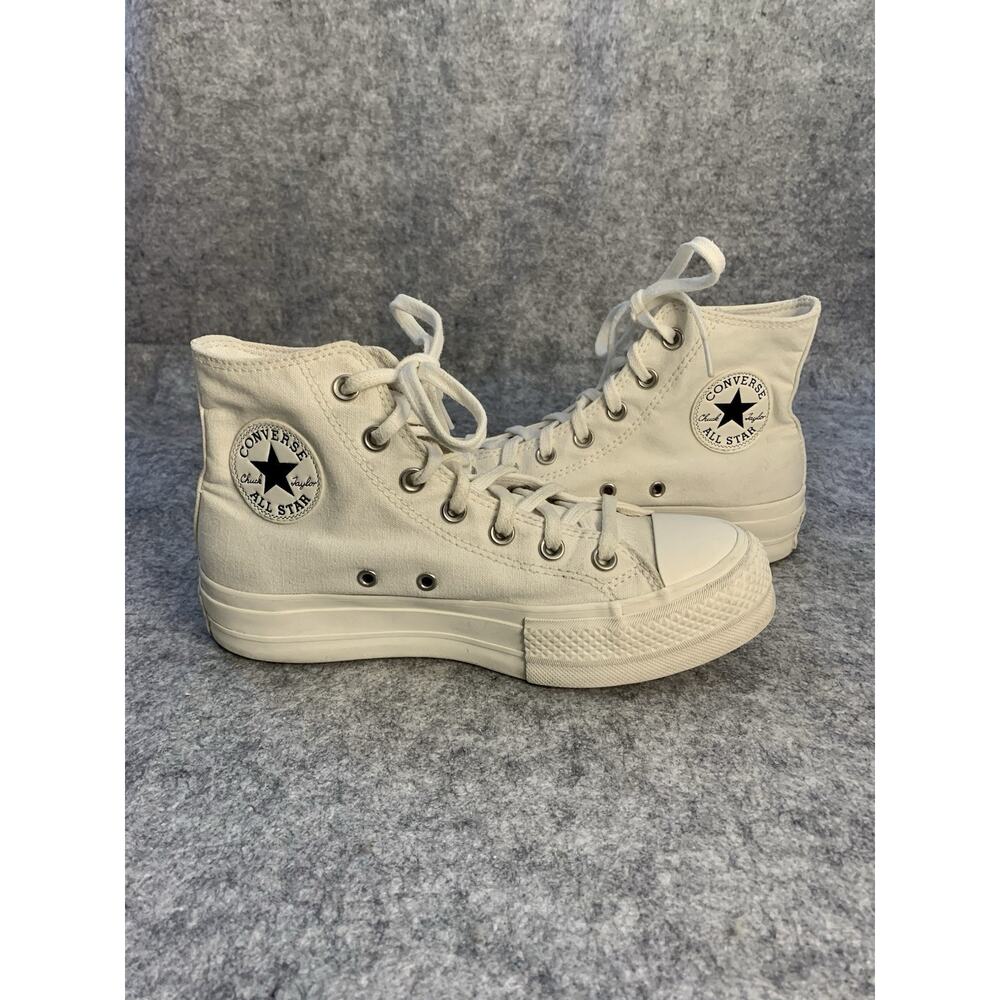 Converse Chuck Taylor All Star Lift High Top Cream Butterfly Platform Size 7.5